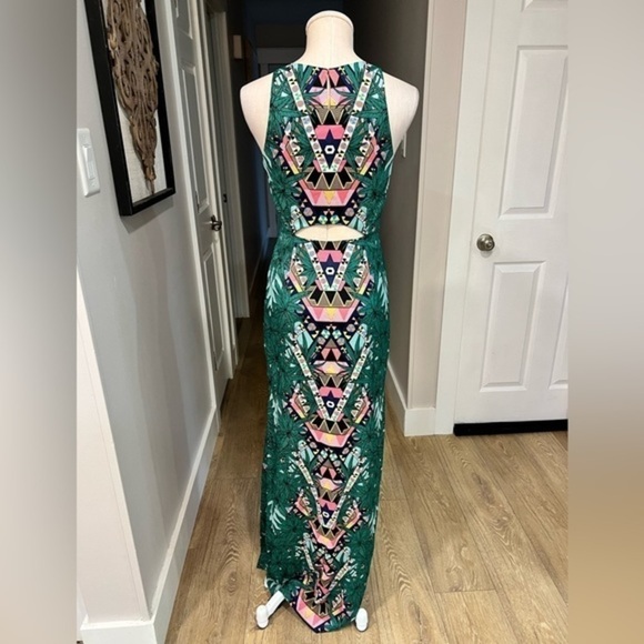 Mara Hoffman Multicolor and Multi Pattern Maxi Column Dress with Long Side Vents - Picture 6 of 16